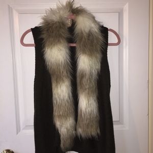 EVEREVE FUR CARDIGAN